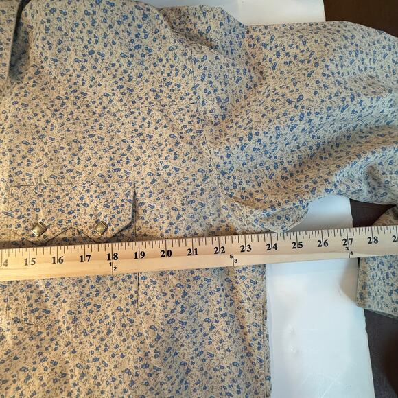 Larry Mahan Cowboy Collection Pearl Snap Shirt XL Western Rodeo Floral - Picture 5 of 8